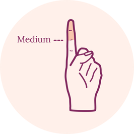 Menstrual disc size identification criteria for mid-size cervix