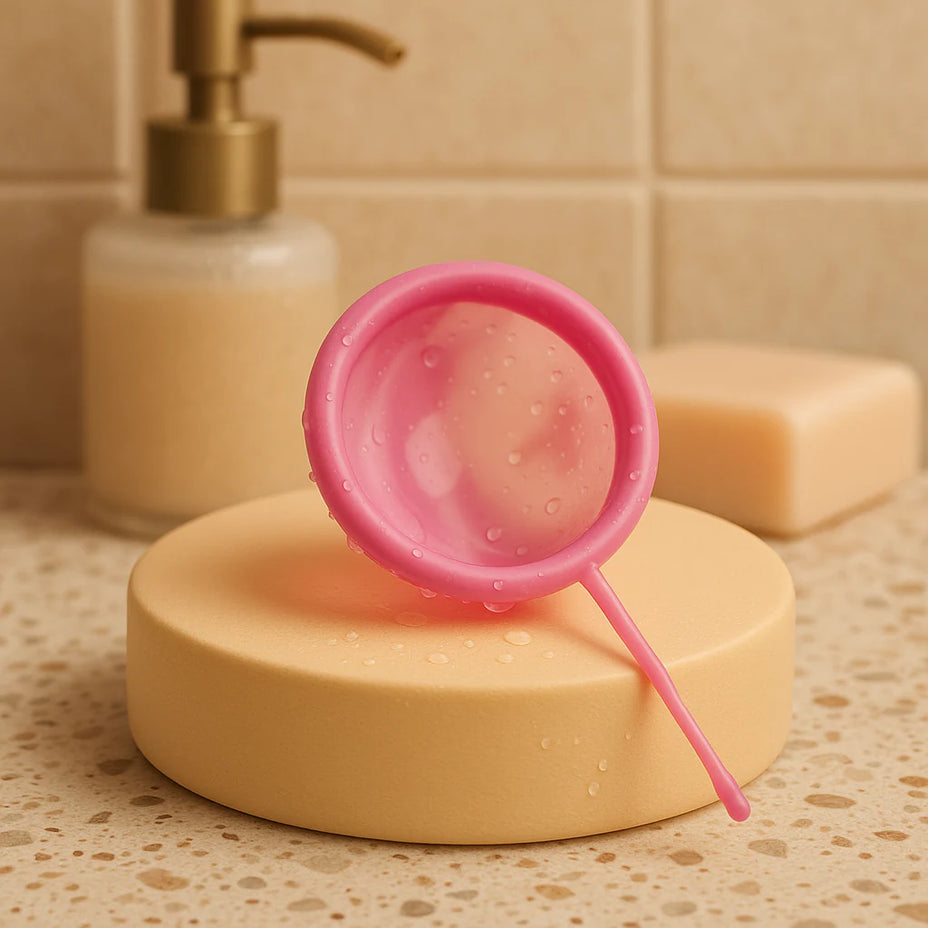 Menstrual disc after being washed